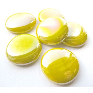 XL Yellow Opalescent: set of 6