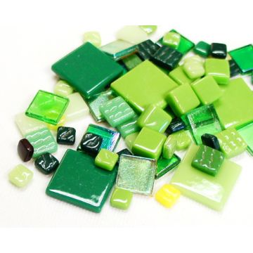 Square Glass Mix: Green