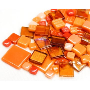 Square Glass Mix: Orange